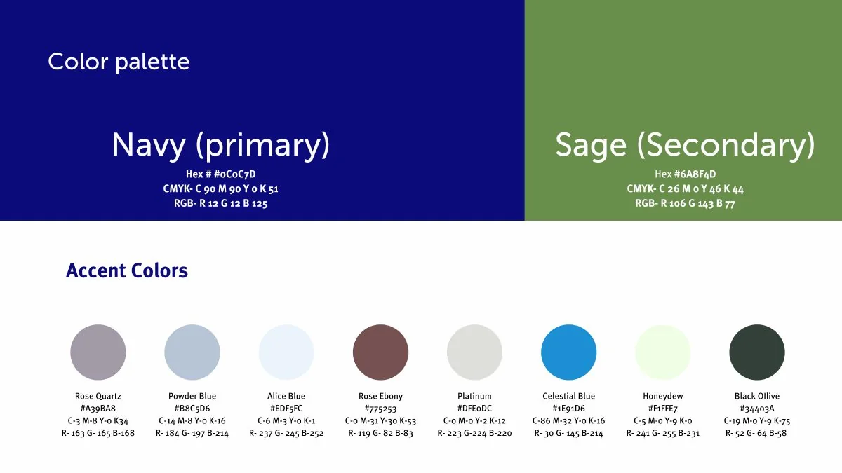 Milestone Education color palette