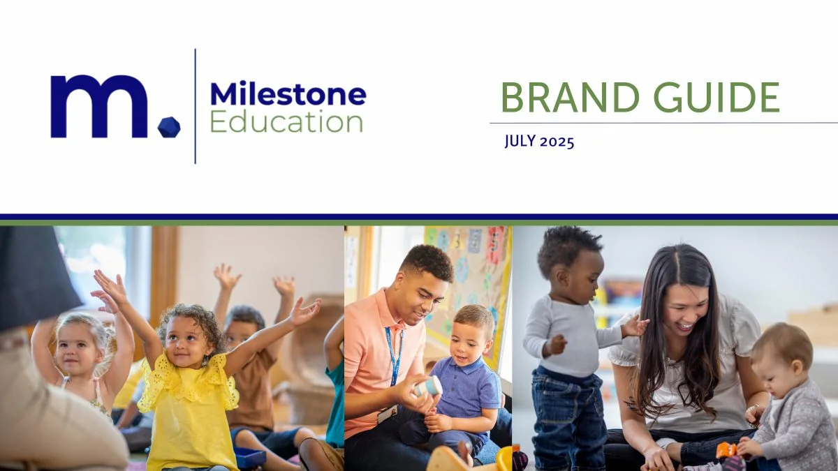 Milestone Education brand guide cover