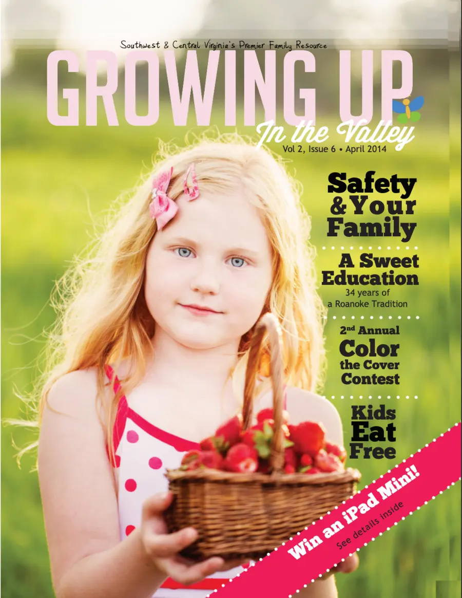 Growing Up in the Valley magazine cover, April 2014