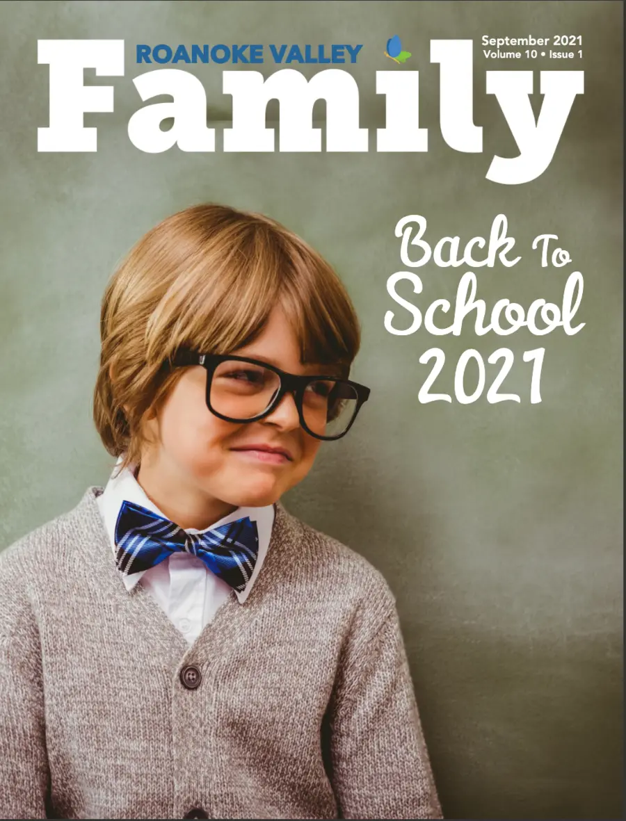 Roanoke Valley Family magazine cover, September 2021